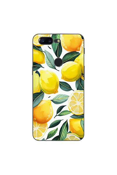 OEM Калъф, съвместим с OnePlus 5T, силиконов гел TPU модел с десен на лимони