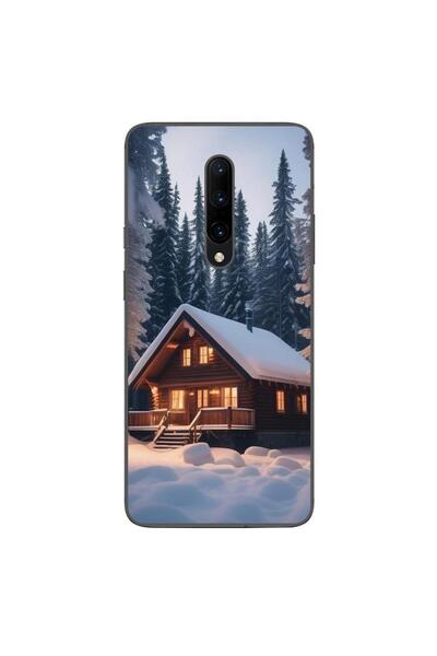OEM Husa compatibila cu OnePlus 7 Pro Silicon Gel Tpu Model Peisaj Iarna Cabana