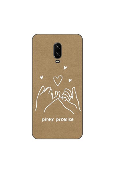 OEM Калъф, съвместим с OnePlus 6T, силиконов гел TPU, с десен BFF Pinky Promise