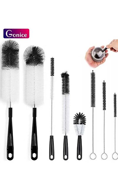 Arabest 8-Piece Bottle Cleaning Brush Set, Long Handle for Wine Beer Thermos ...