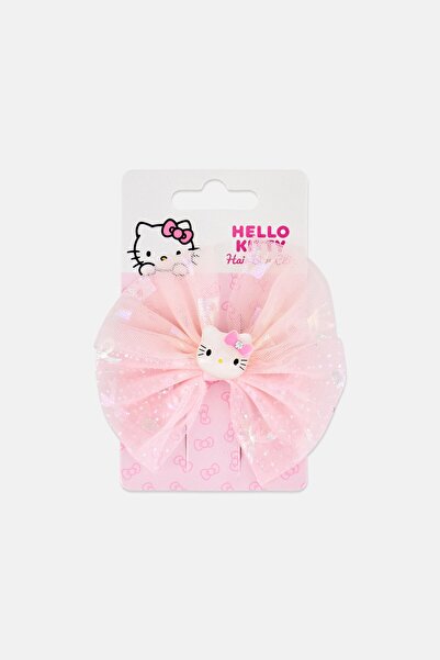 Hello Kitty Fancy Hair Bow Clip With Charm, Soft Pink