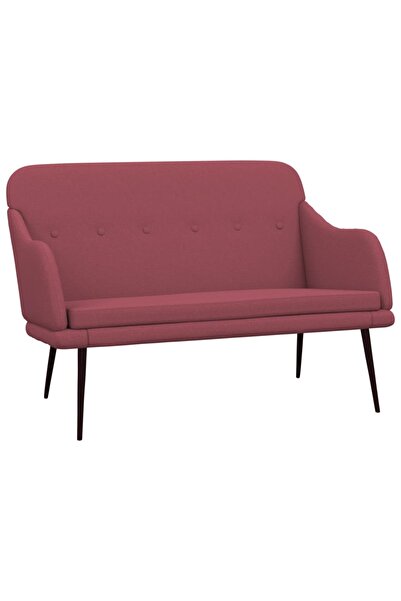 vidaxl Bancă, roșu vin, 110x76x80 cm, textil
