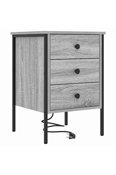 vidaxl Dulap de noapte Gri Sonoma 42 x 41 x 61 cm Lemn compozit