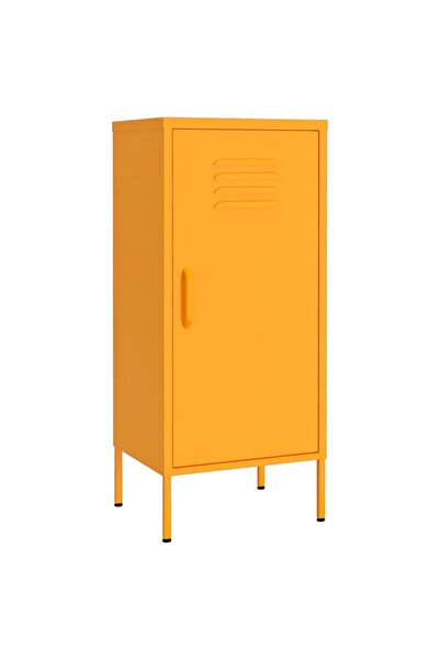 vidaxl Storage cabinet, mustard yellow, 42.5x35x101.5 cm, steel