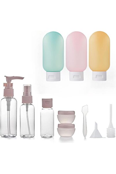 Arabest 11-Piece Travel Bottles Set,Cosmetic Spray,Cream Bottle,Leak-Proof Sq...