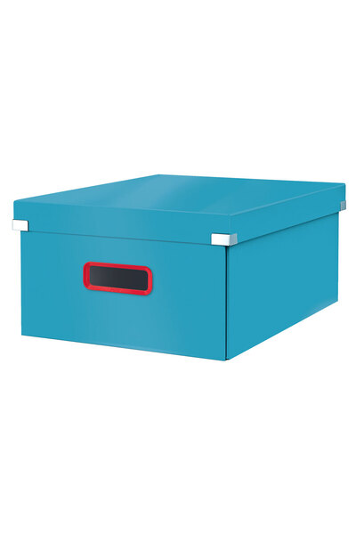 Leitz Cutie de depozitare cu capac și mâner pliabil 36 x 20 x 48 CM Albastru ...