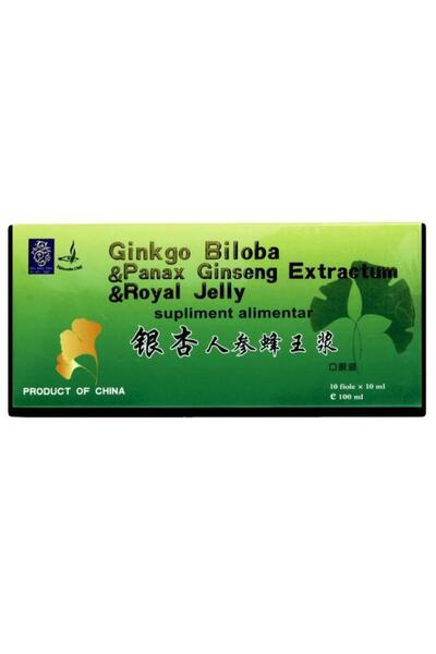 Naturalia Diet Ginkgo Biloba, Ginseng and Royal Jelly fiole, 10 fiole x 10 ml