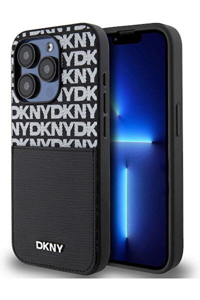 Dkny Επαναλαμβανόμενο Σχέδιο Πίσω Κάλυμμα Συνθετικό Δέρμα / Δέρμα Μαύρο (iPho...
