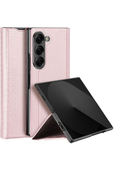Dux Ducis Bril Δερμάτινη Ροζ Θήκη Πλάτης (Galaxy Z Flip Realme 7 5G)