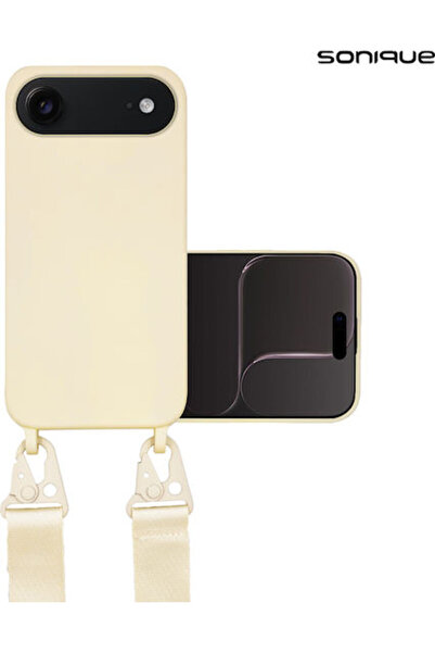 Other Θήκη Σιλικόνης με Λουράκι Μεταφοράς Sonique για Apple iPhone 17 Air Μπεζ