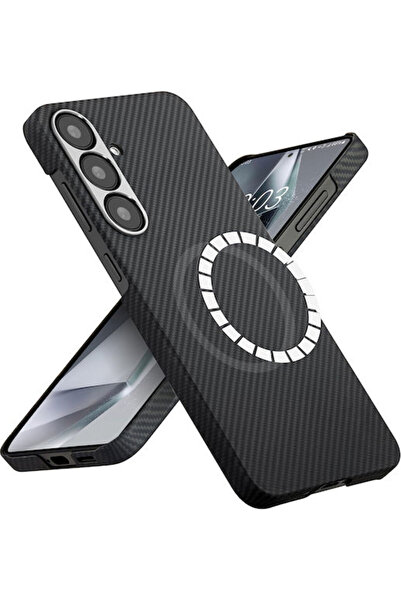 Techsuit Πίσω Κάλυμμα από Ίνες Αραμιδίου Μαύρο (Galaxy S25)