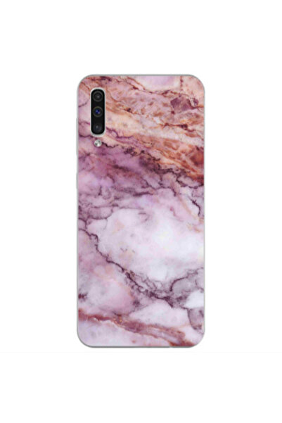 Other Samsung A70 Marble Brown And Pink Transparent Silicone TPU Θήκη