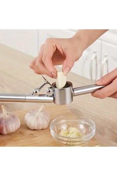 Yıldızan Nzr Beautestore Stainless Steel Garlic Crusher with Removable Bowl (...