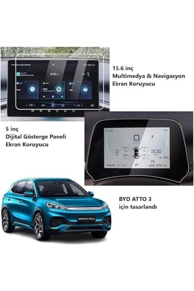 Yıldızan واقي شاشة غير لامع متوافق مع TAMGÜN BYD Atto 3 مقاس 15.6 بوصة للوسائ...