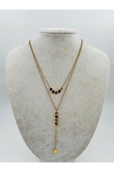 Bozhi Steel Y Necklace 14 Gold Daily Elegance