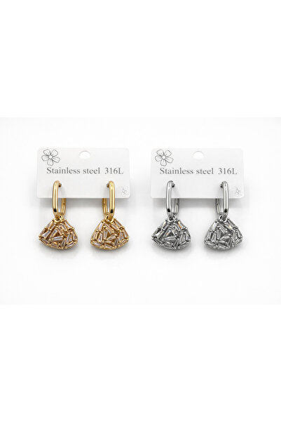 Bozhi Earrings Steel Silver Minimal Elegance