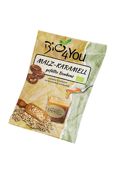 BIO4YOU Organic malt and caramel candies, 75g,
