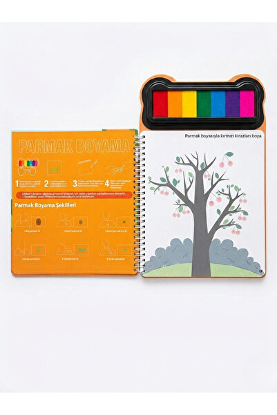 The Monarch Co Finger Painting Animal Activity Book Set - 7 Color Paint Palet...