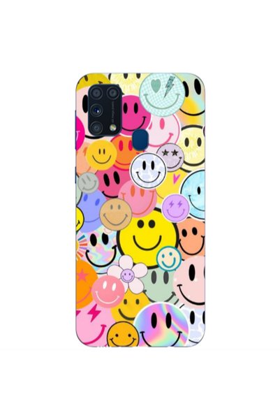 Other Samsung M31 Smiley Stickers Transparent Silicone TPU Θήκη