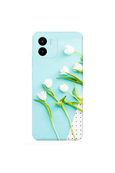 Other Xiaomi REDMI A2 White Tulips Transparent Silicone TPU Θήκη