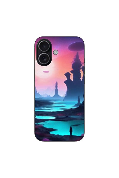 OEM Husa compatibila cu Apple iPhone 17 Silicon Gel Tpu Model Mystic Planet