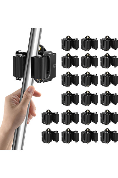 OEM Set de 20 de suporturi metalice negre pentru unelte, pentru fixare perman...