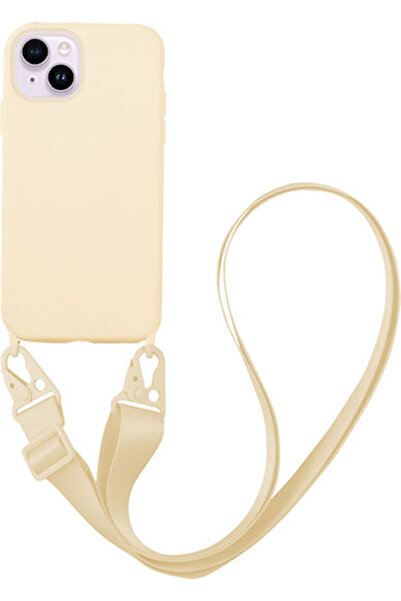 Other Sonique Carryhang Υγρή Θήκη Πλάτης Σιλικόνης 0.5mm με Λουράκι Μπεζ (iPh...