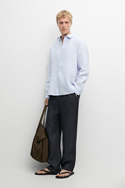 Massimo Dutti Regular fit %100 keten gömlek