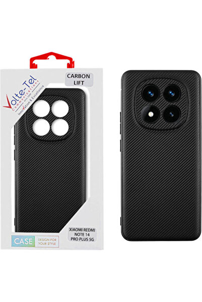 Other Volte-Tel Carbon Lift Πίσω Κάλυμμα Σιλικόνης Μαύρο (Redmi Note 14 Pro+)