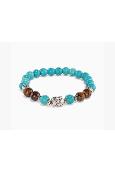OEM Mala Bracelet with Turquoise, Tiger Eye & Buddha Head