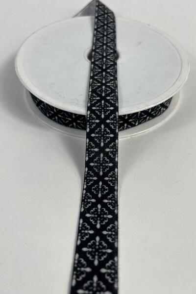 Hobigram Noirline Ottoman Minimal Velvet Decorative Strip – Black and White D...