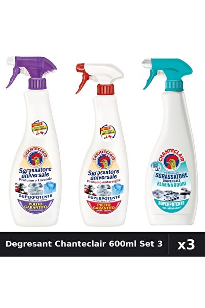 Chanteclair Set 3 Degresant Universal 600ml - Mosc Alb, Marsilia, Anti-Miros