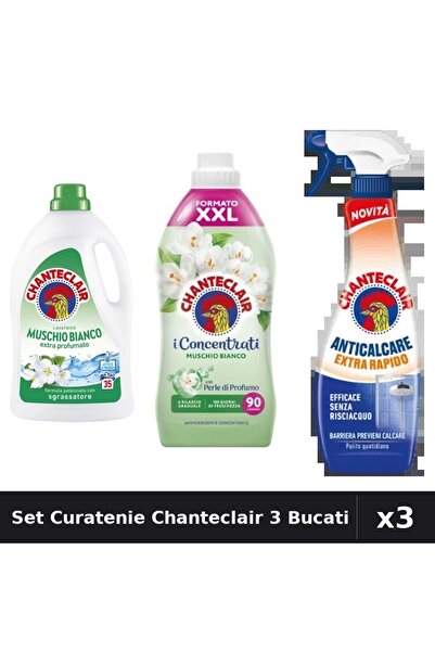 Chanteclair Set 3 Detergent 1575ml 35 Spalari + Balsam 1800ml + Degresant 625ml