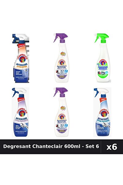 Chanteclair Set 6 Degresant Universal 600ml - Lavanda, Lamaie, Mosc Alb, Anti...
