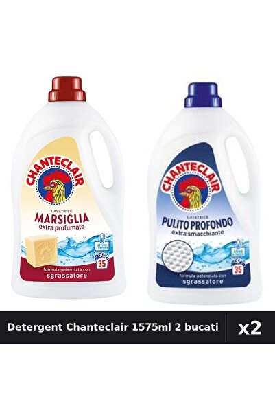 Chanteclair Pachet 2 Detergent Lichid Rufe 1575ml 35 Spalari - Marsilia, Cura...