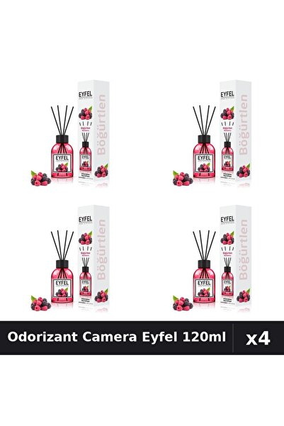 Eyfel Set 4 Odorizant Camera cu Betisoare - Fructe De Padure, Parfum Intens 1...