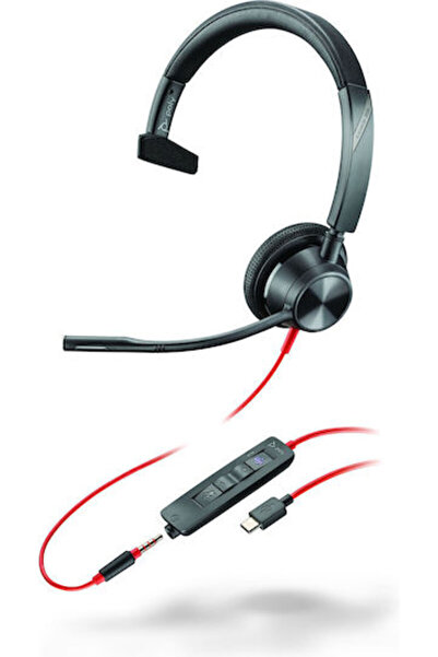 Poly Blackwire 3315 Ακουστικά Πολυμέσων Επί του Αυτιού με Μικρόφωνο, Υποδοχή ...