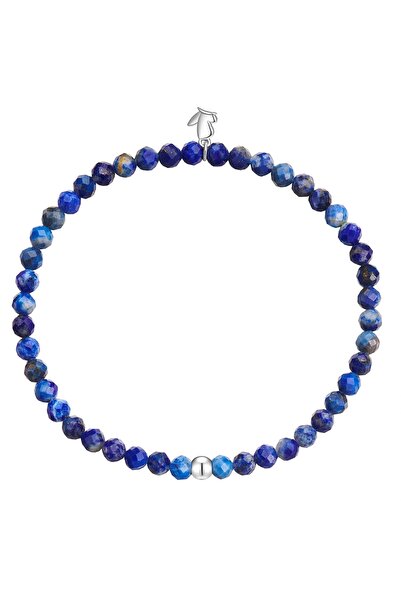 Glanzstücke München Edelsteinarmband Armband Edelstahl Lapislazuli blau