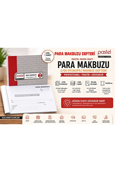 pastel paper craft Para Makbuzu Defteri 14x20 cm 2/50 ( 50 asıl 50 suret 100 ...