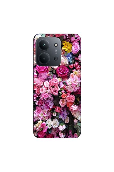 OEM Husa compatibila cu Xiaomi Redmi 15C Silicon Gel Tpu Model Trandafiri Roz