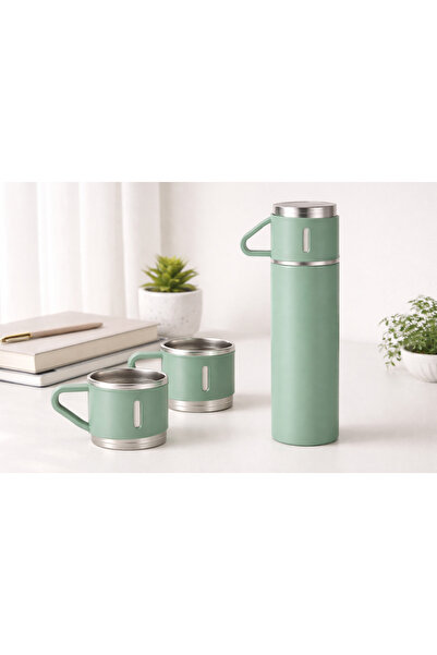 coshop Set termos/căni, coshop ® Oțel inoxidabil, 500 ml, verde