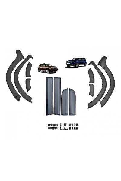 Dacia Set complet de ornamente premium pentru aripi și uși, cu elemente de fi...