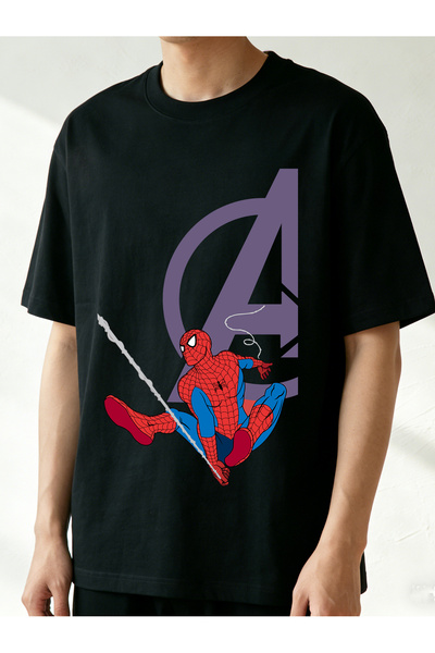 SAUDI DISNEYLAND disneyland MARVEL Men and Women's 100% Cotton T-Shirt - Over...