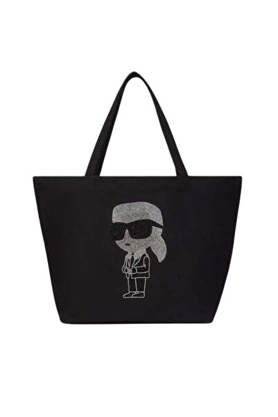 Karl Lagerfeld Γυναικεία Ikon Rhinestone Shopper Τσάντα Μαύρη A3W50016-999 BLACK