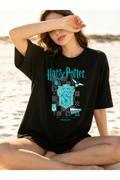 Fleck Casual Style T Shirts For Men Harry Potter Slytherin House Crest And Te...
