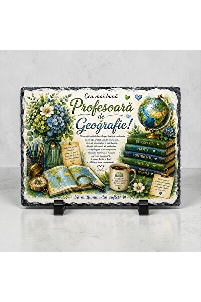 hiperborea Placă ardezie – Cadou pentru Cea Mai Bună Profesoară de Geografie