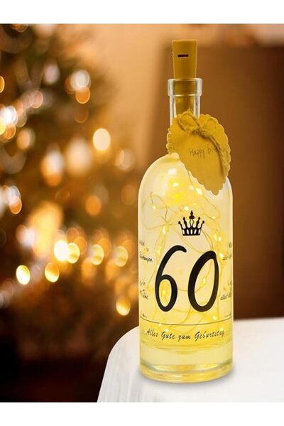 DRERIO 60th Birthday Good Luck Gifts, LED Bottle Light Gifts for Bestie Siste...