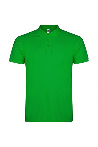 ROLY Tricou polo bărbătesc, bumbac 100%, Star, verde iarba