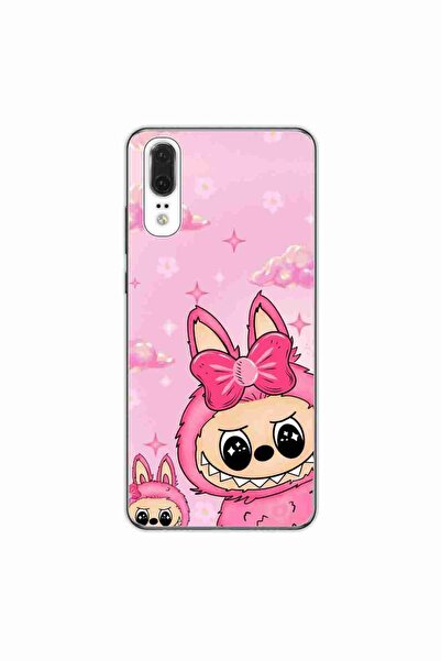 OEM Husa compatibila cu Huawei P20 Silicon Gel Tpu Model Labubu Pink Fantasy