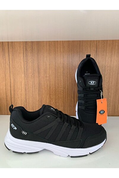 M.P. Comfortable Lace-Up Black and White Running and Men's Sports Shoes for R...